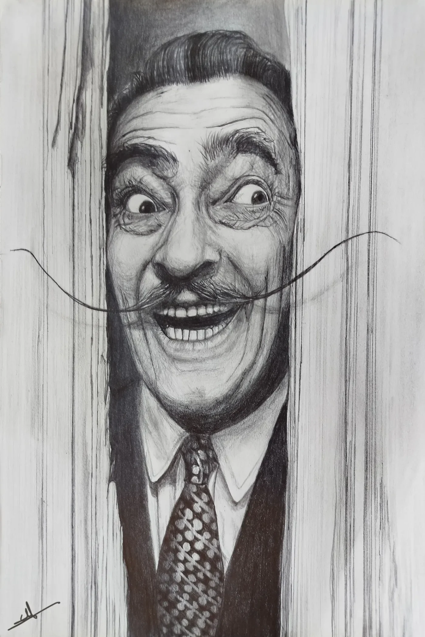Dali n05, portrait graphite par Jeremy MORIN