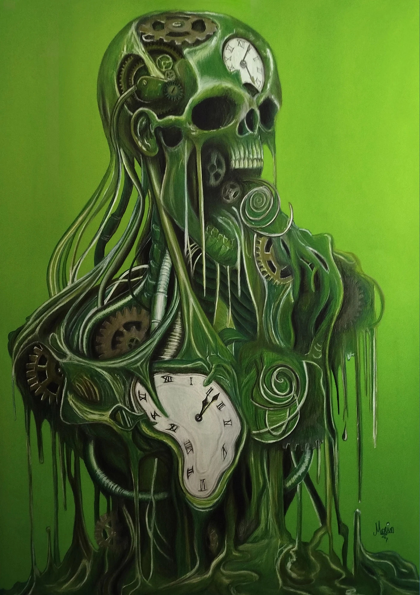 Greeny - Decay, regard vert frontal par Jeremy MORIN